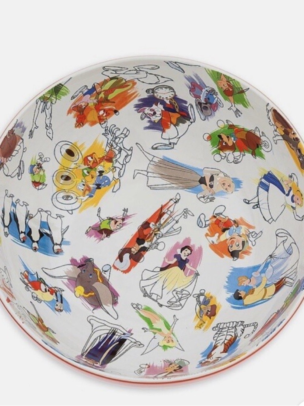 Large Disney ink and paint serving bowl NWOT